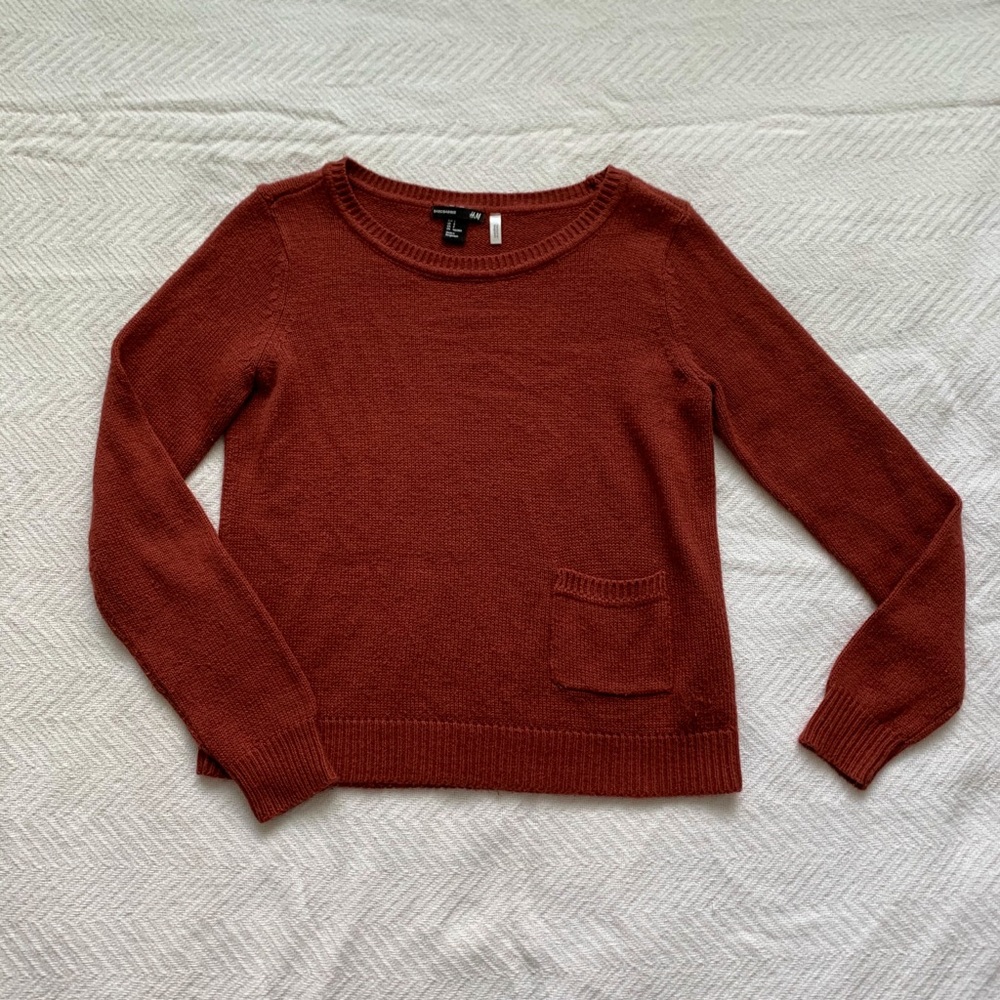 H&M Burnt Orange/Burgundy Sweater
